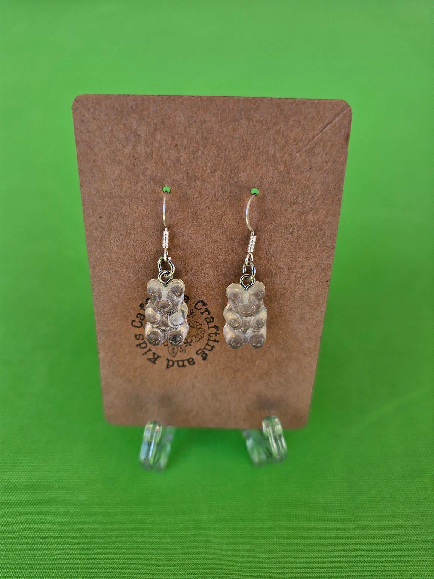 Clear Gummy Bear Earrings