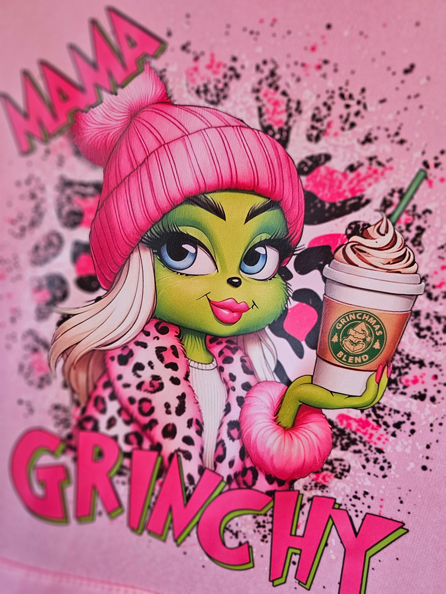 Mama Grinch Pink Hoodie