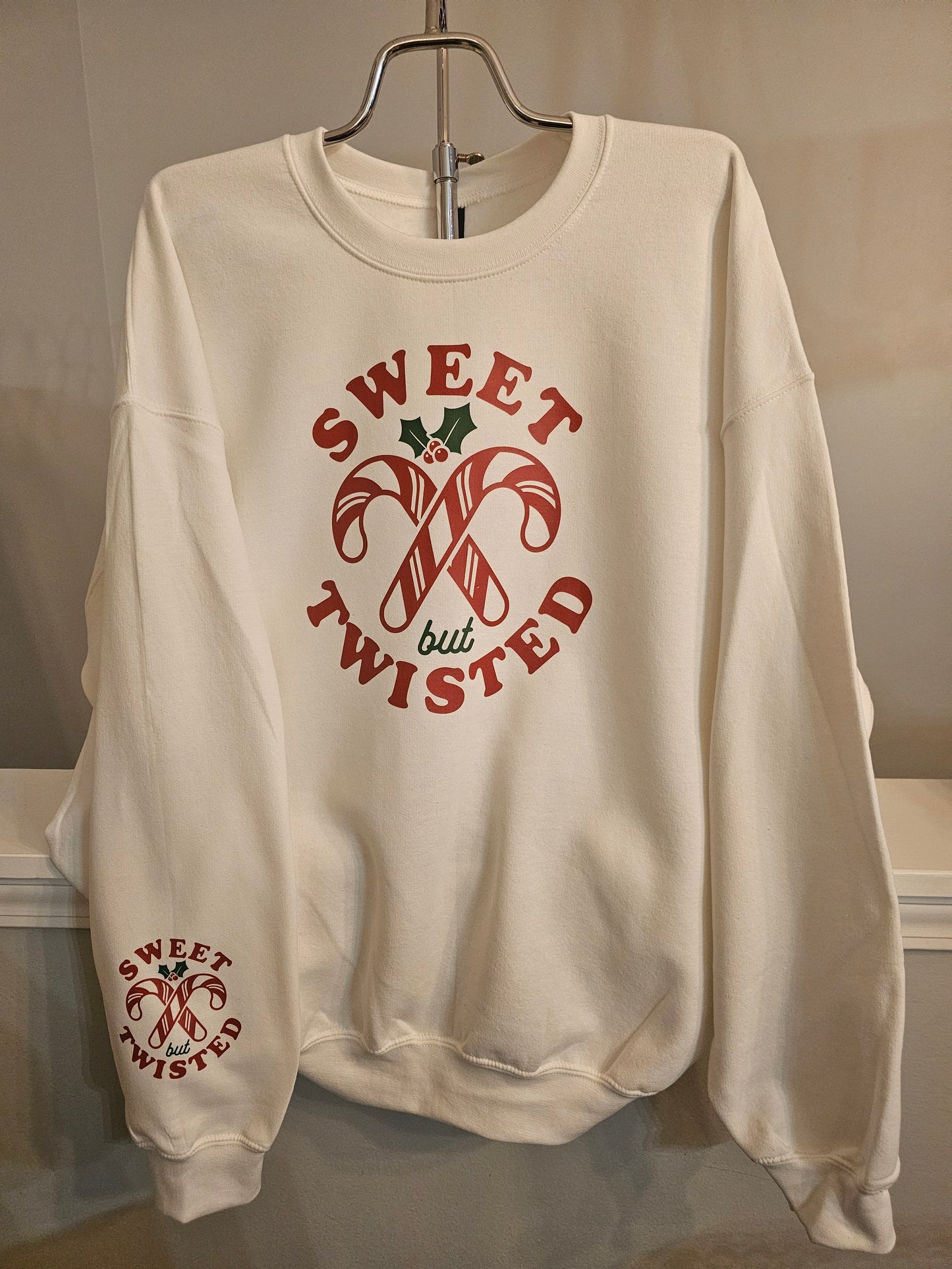 Sweet but Twisted Crewneck Sweat with Sleeve Design