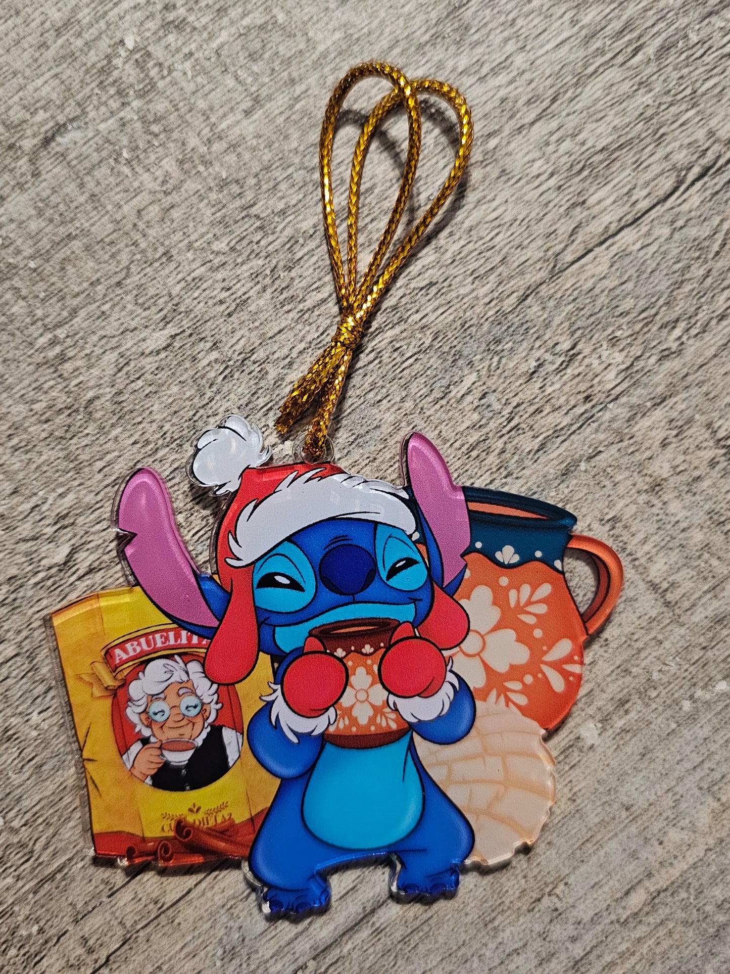 Mystery Blue and Pink Alien Ornament