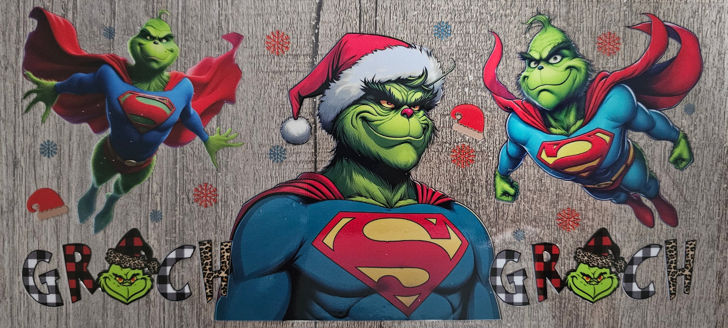Christmas Green Man Superhero - 16oz