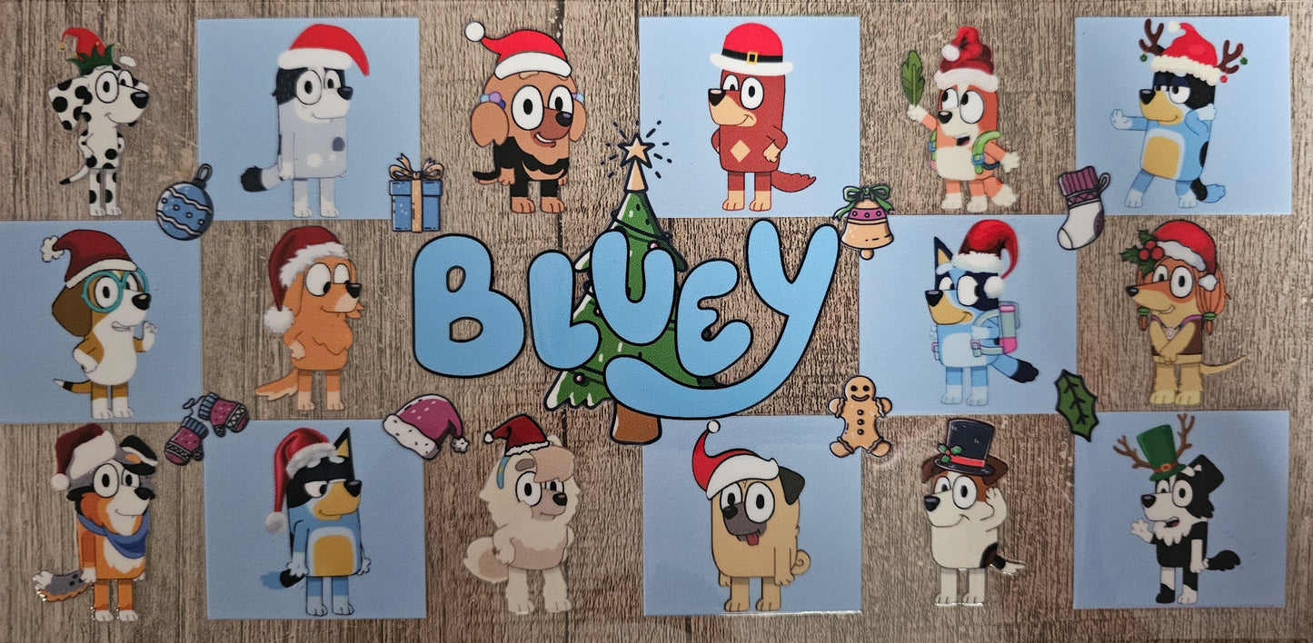 Christmas Blue Dog - 16oz