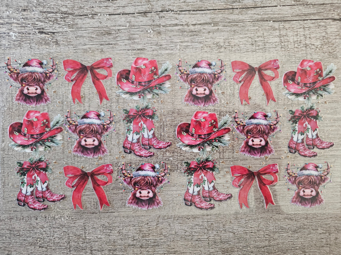 Christmas Cow 16oz Wrap