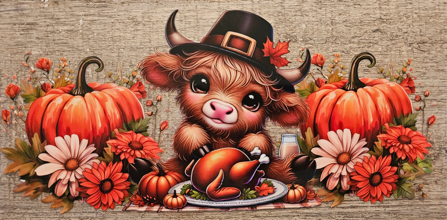 Thanksgiving Cow 16oz Wrap