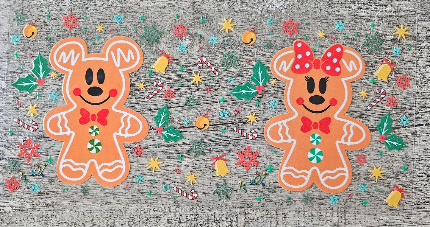 Christmas Mouse Gingerbread Cookie 16oz wraps
