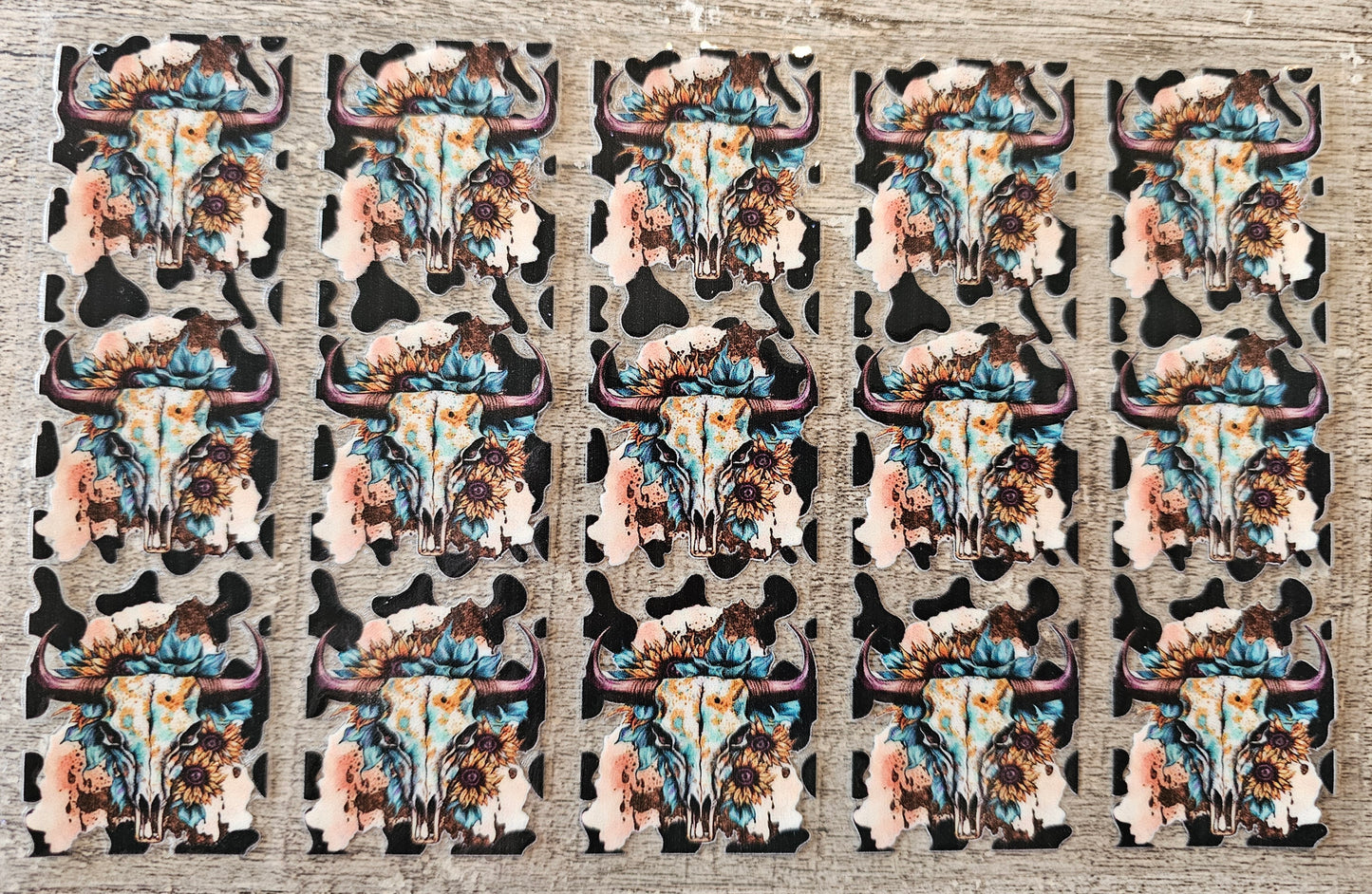 Western Skull Pen/Bookmark Wrap Sheet