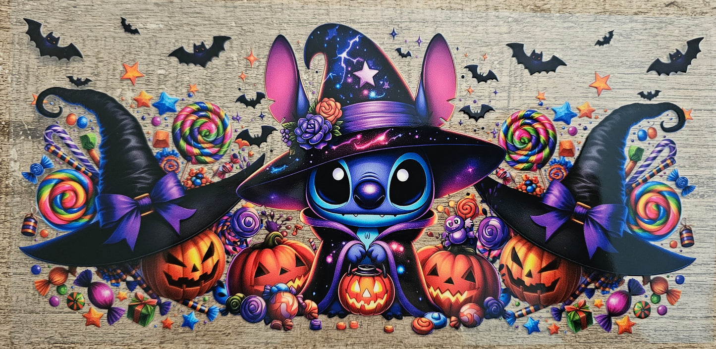 Blue Alien Halloween 16oz Wrap