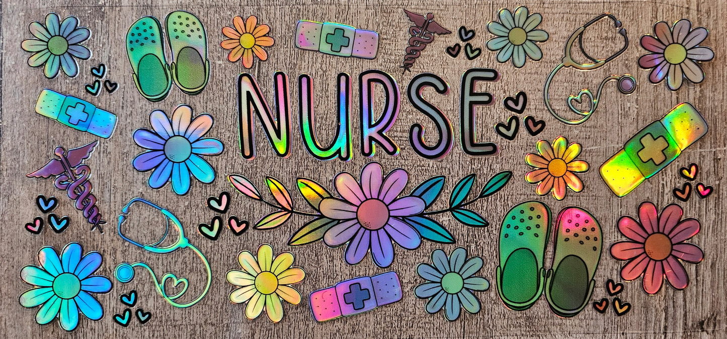 Holographic Nurse 16oz Wrap
