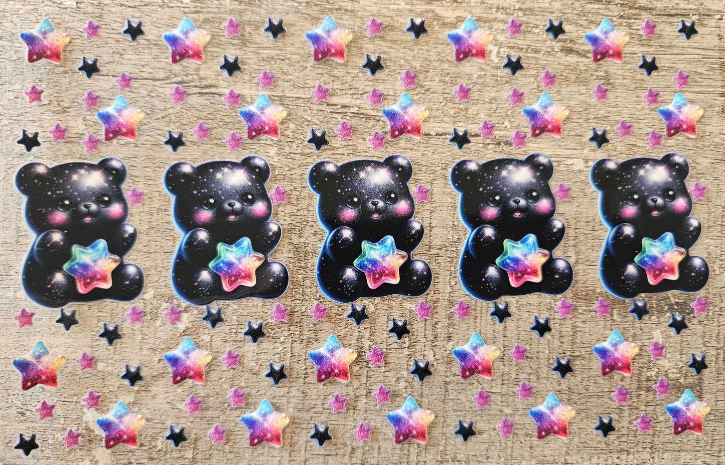 Galaxy Gummy Bear Pen/Bookmark Wrap Sheet