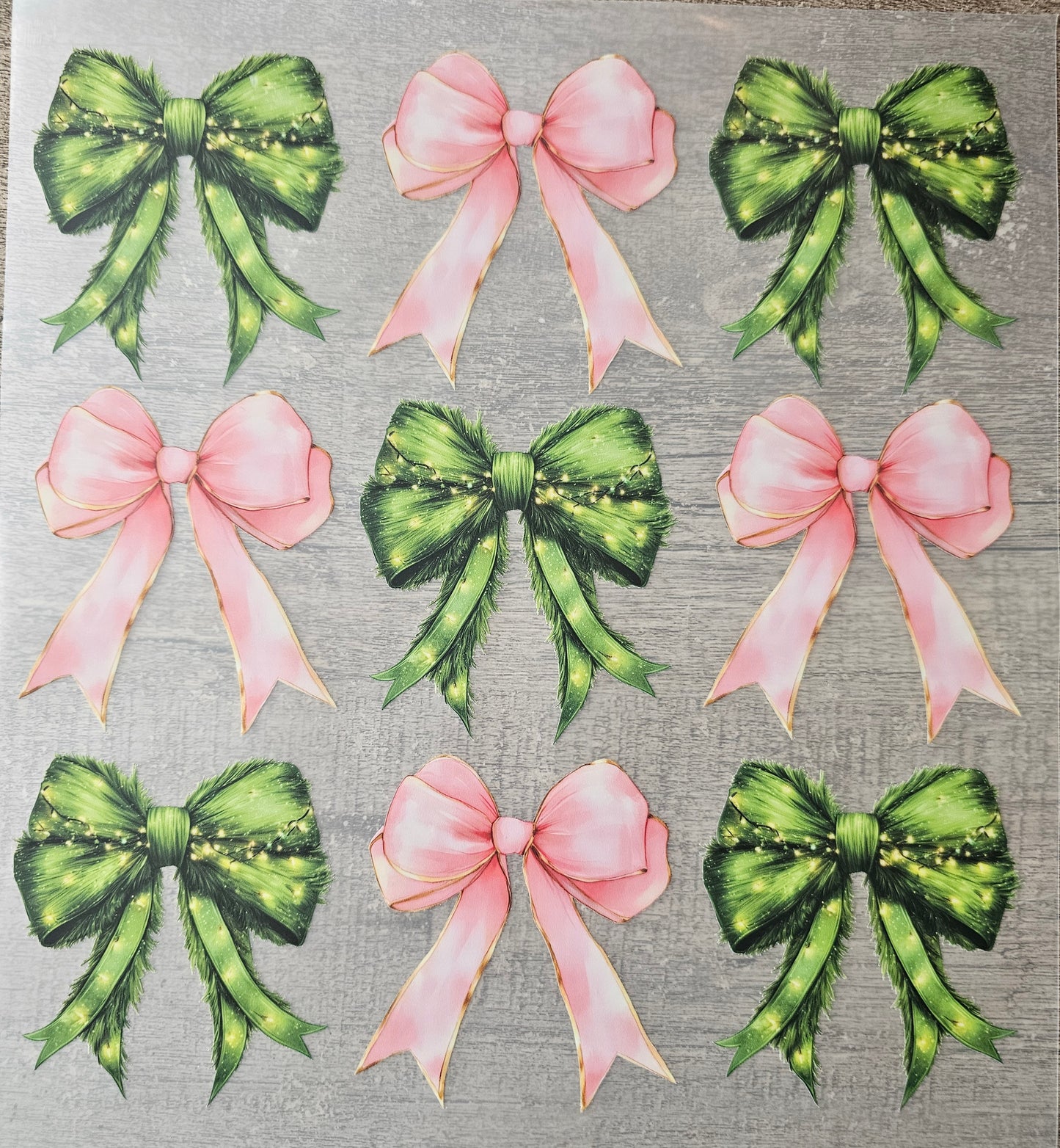 Christmas Green Man Bow DTF