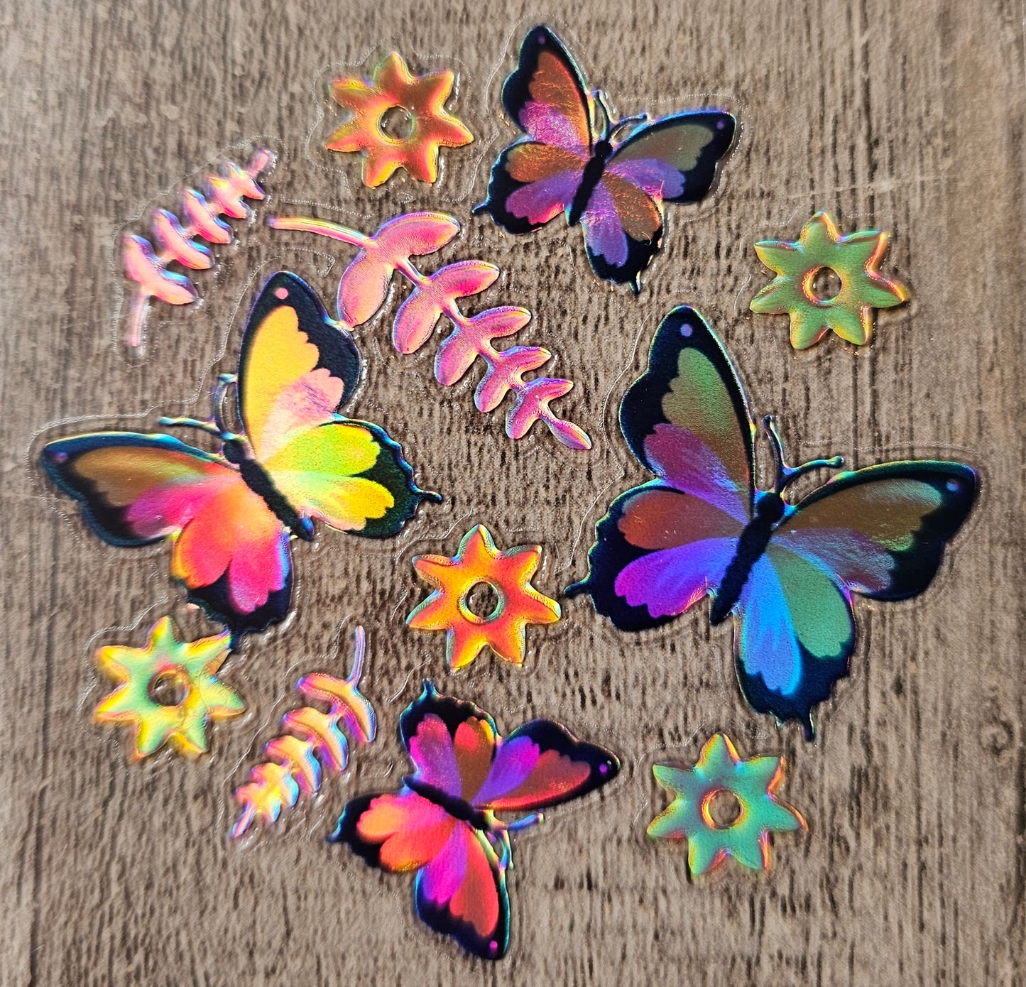 Butterfly Holographic Round Wrap