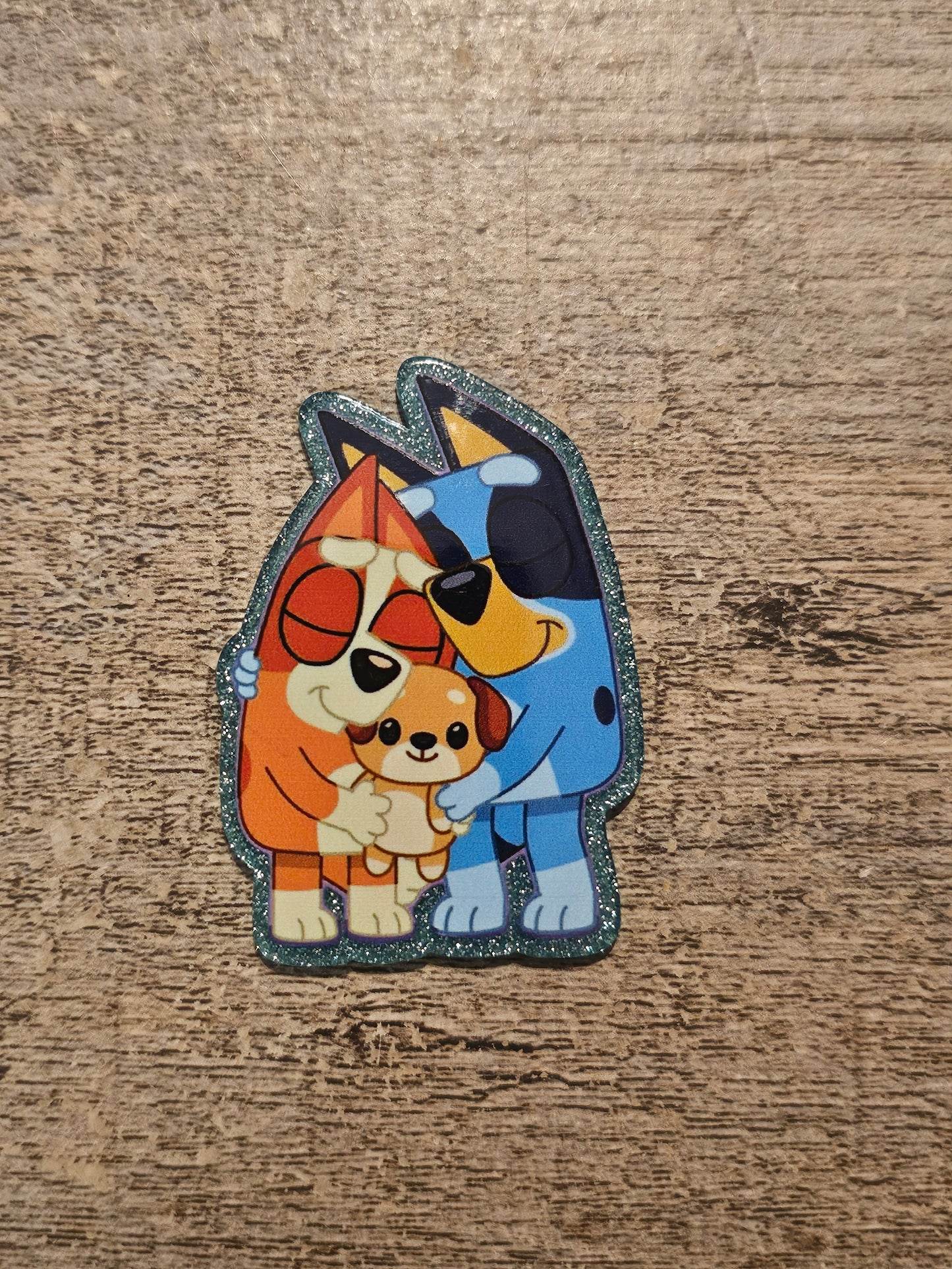 Blue Dog Acrylic Flat Back