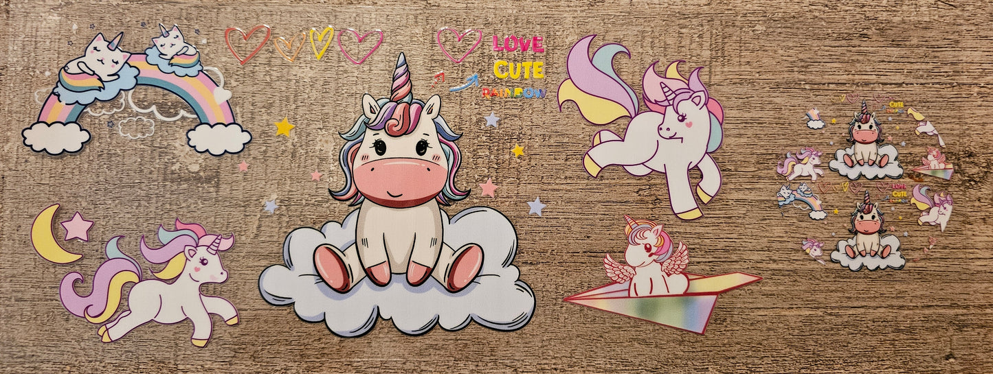 Unicorn 16oz Wrap with Lid Design