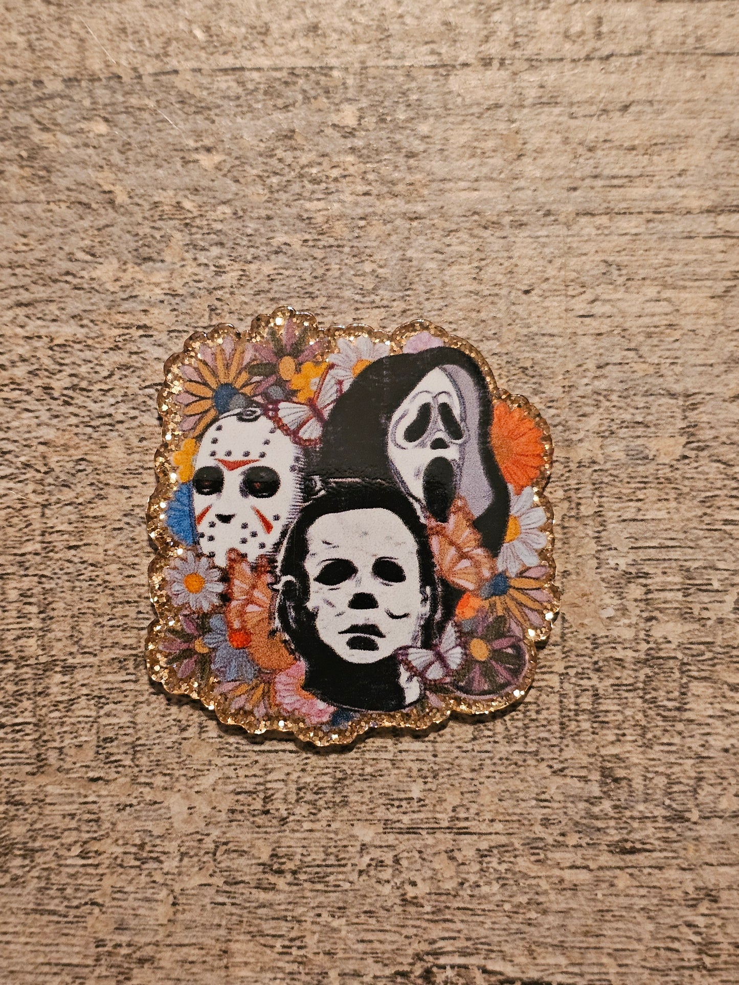 Halloween Killer Flowers Acrylic Flat Back