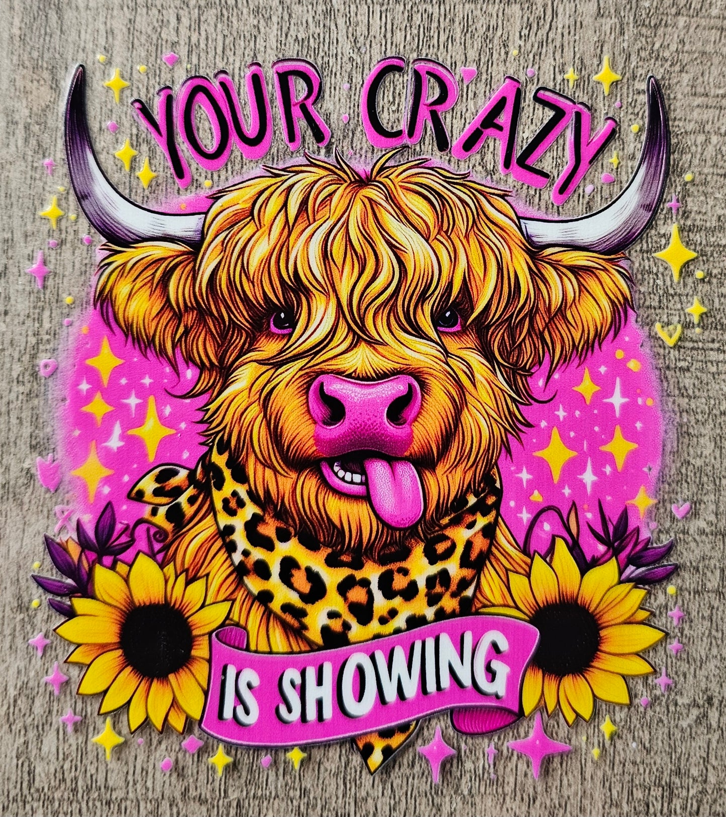 Crazy Cow 4in Decal