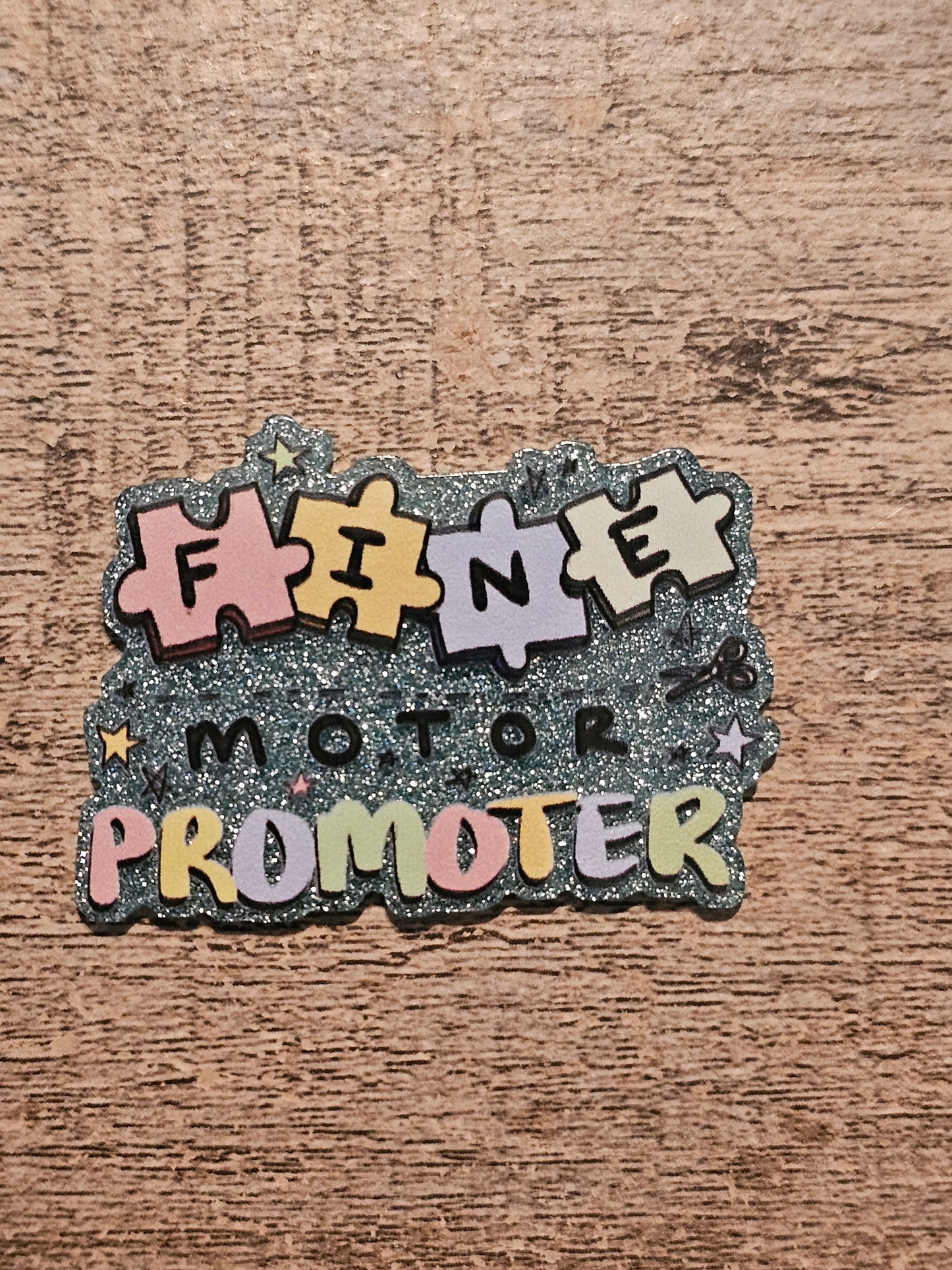 Fine Motor Promototer Acrylic Flat Back