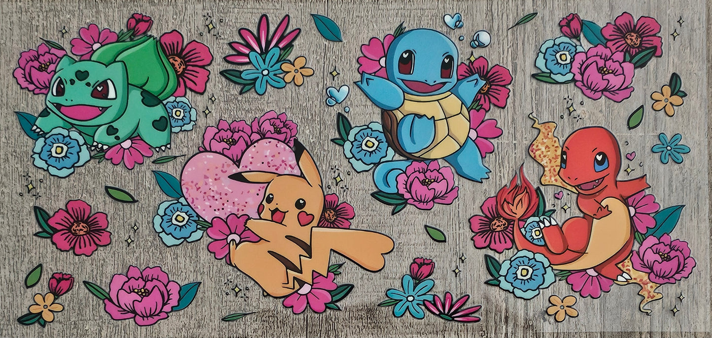Pocket Monster Flowers - 16oz Wrap
