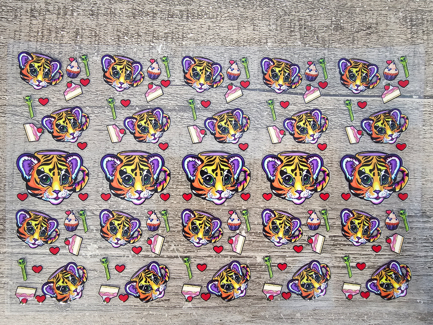 90s Lisa Tiger Pen/Bookmark Wrap Sheet