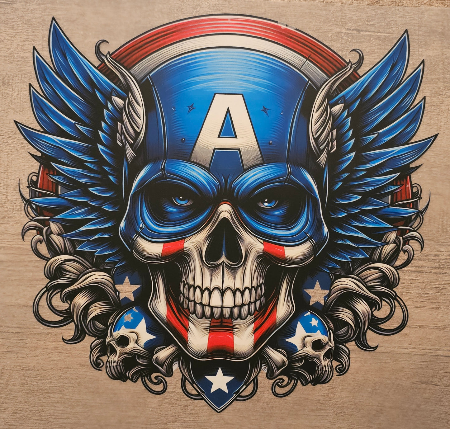 Superhero Skull DTF