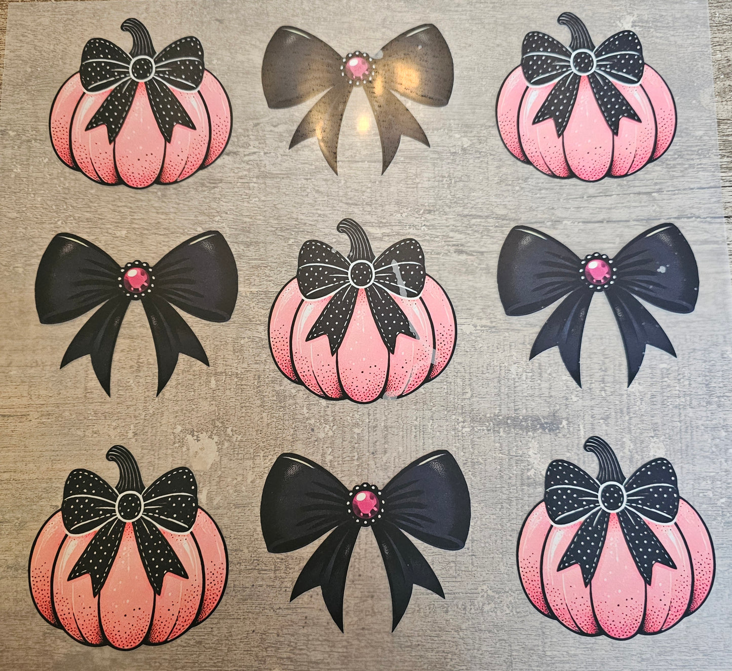 Halloween Pumpkin and Bows DTF