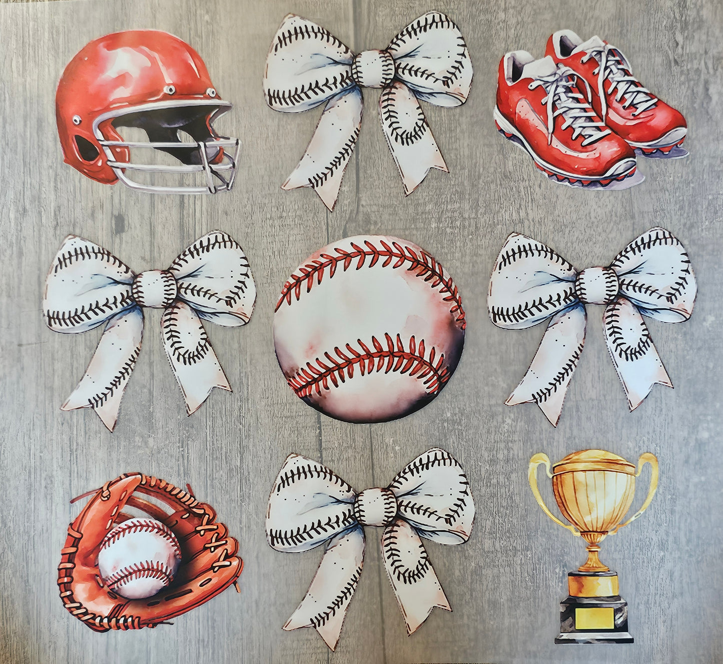 Baseballs and Bows DTF