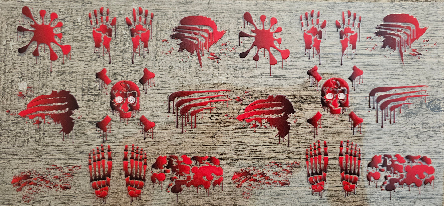 Halloween Blood Splatter 16oz Wrap