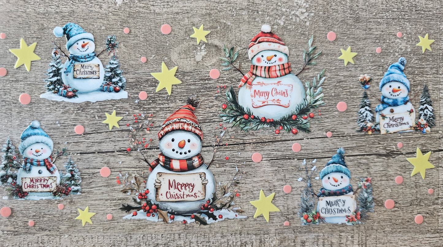 Christmas Snowman 16oz Wrap