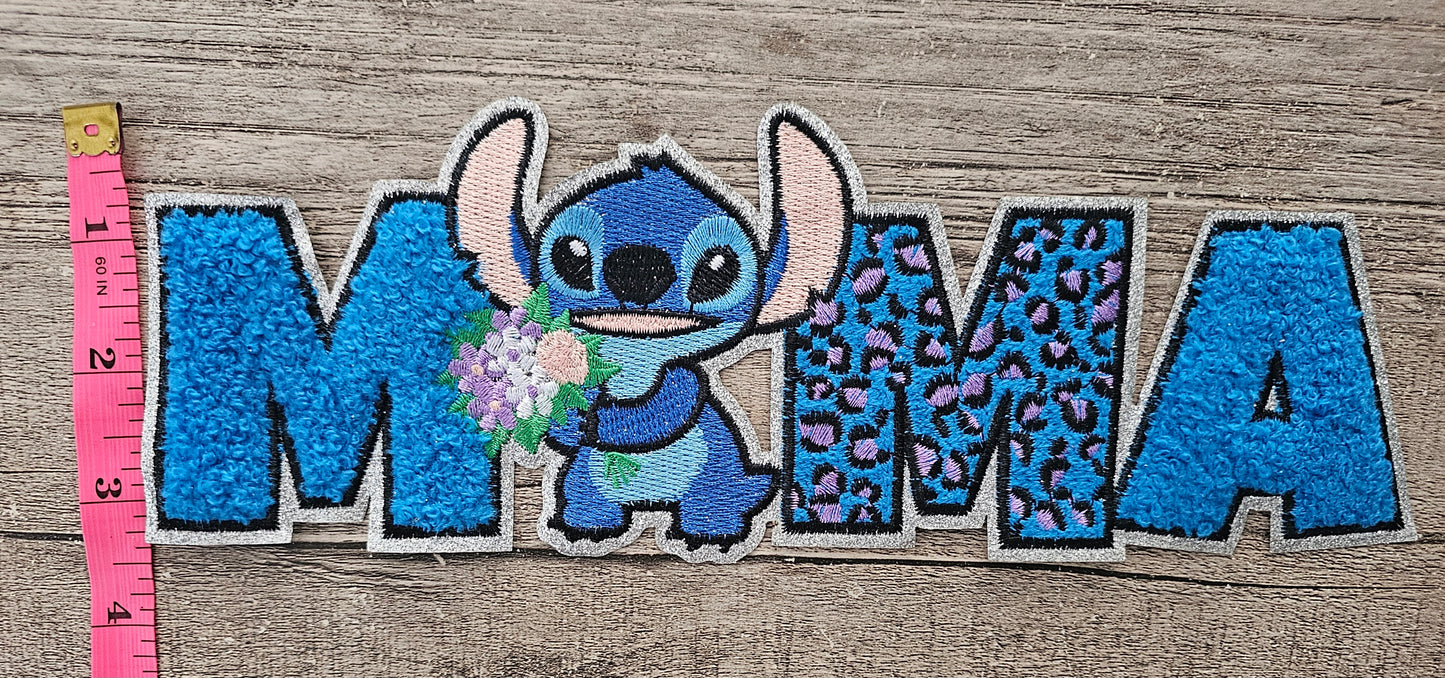 Blue Alien Mama Patch