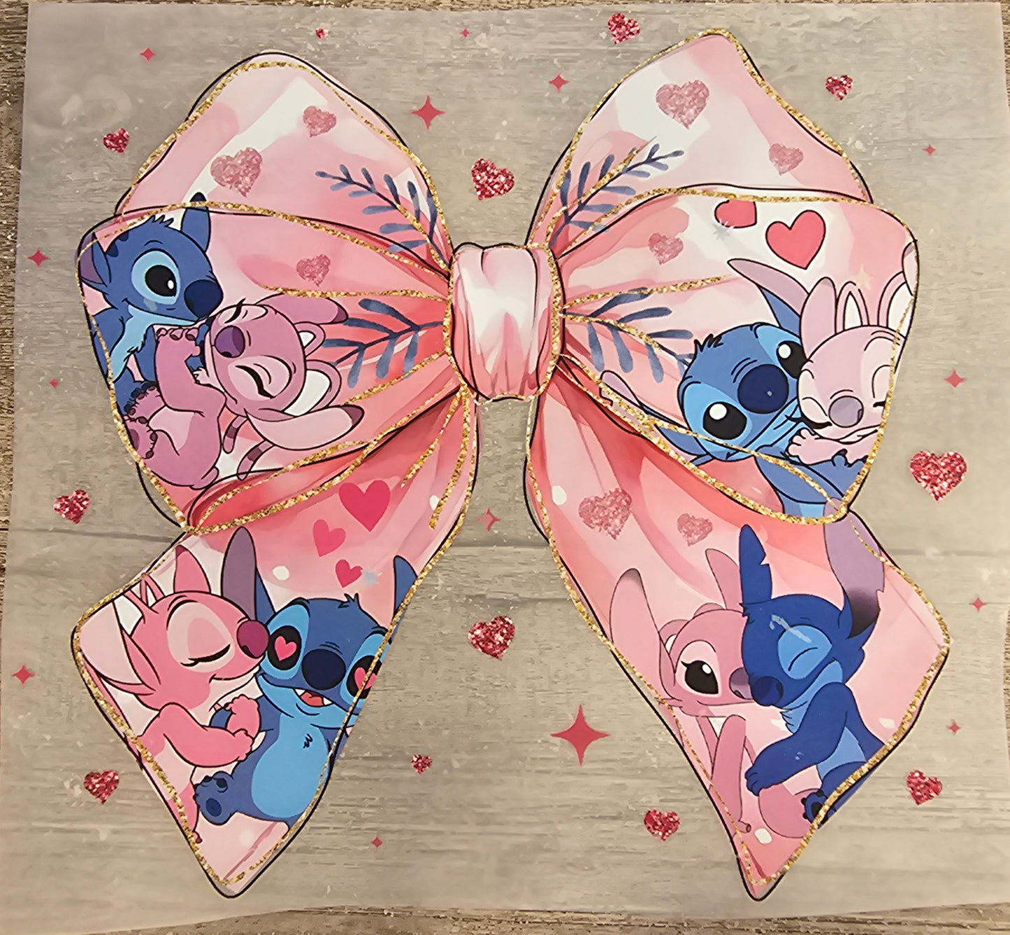 Blue Alien Bow Valentine's Day DTF