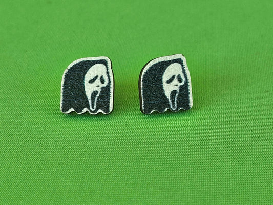 Scream Ghost Stud Earrings