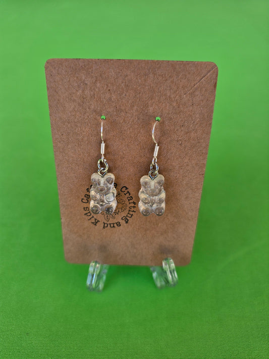 Clear Gummy Bear Earrings