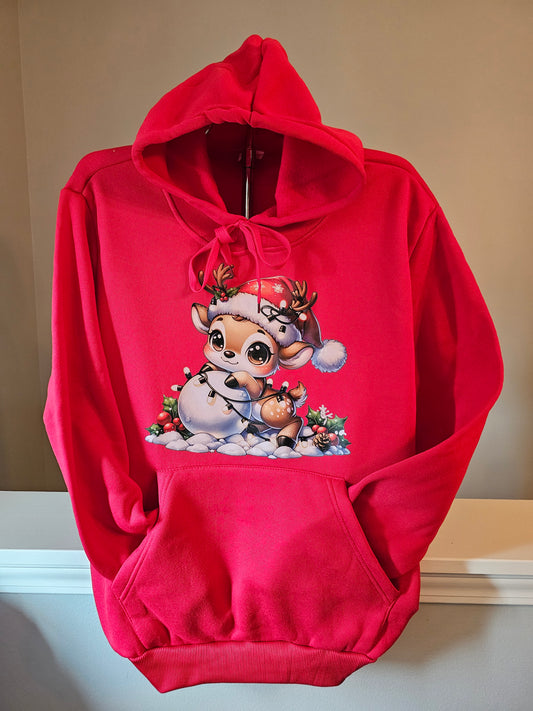 Deer in Snow Hoodie