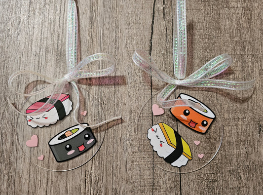 Kawaii Sushi Ornament Set of 2