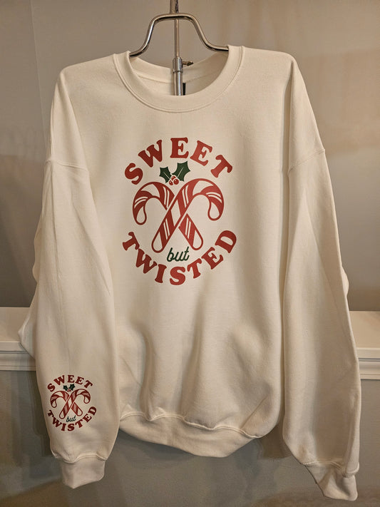 Sweet but Twisted Crewneck Sweat with Sleeve Design