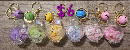 Perfume Bottle Snowglobe Keychains