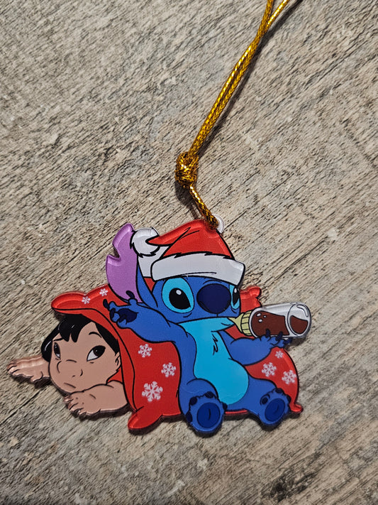 Mystery Blue and Pink Alien Ornament