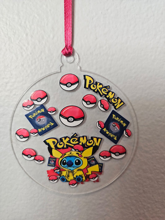 Poke and Blue Alien Ornament