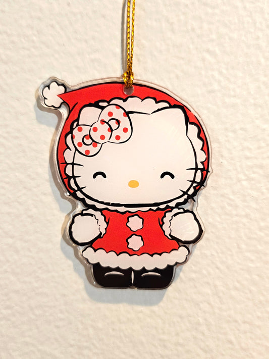 Santa Kitty Ornament
