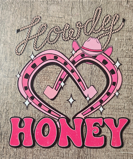 Western Howdy Honey 4in Decal