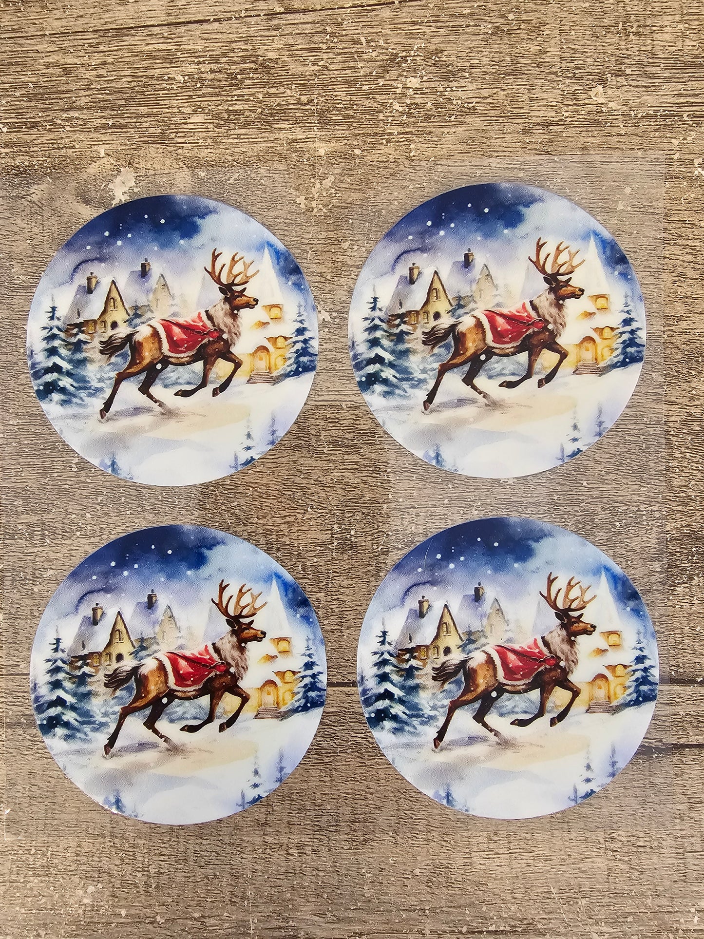 Reindeer Round Wrap Sheet