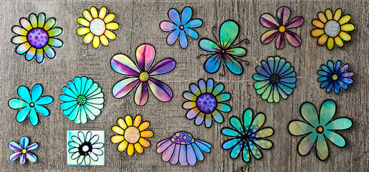 Holographic Flowers 16oz Wrap