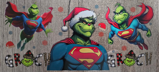 Christmas Green Man Superhero - 16oz