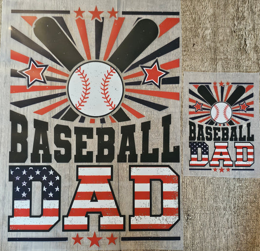 Baseball Dad DTF with Sleeve design
