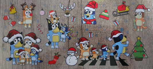 Christmas Blue Dog - 16oz