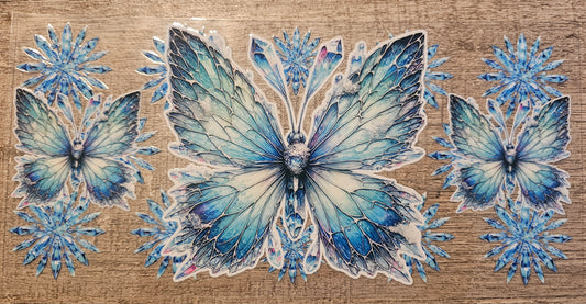 Christmas Winter Butterfly 16oz Wrap