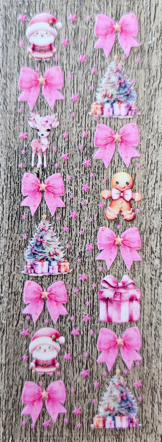 Christmas Pink Pen/Bookmark Wrap