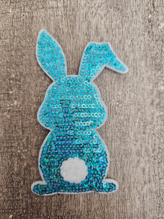 Easter Bunny Blue Mini Patch 4.5in