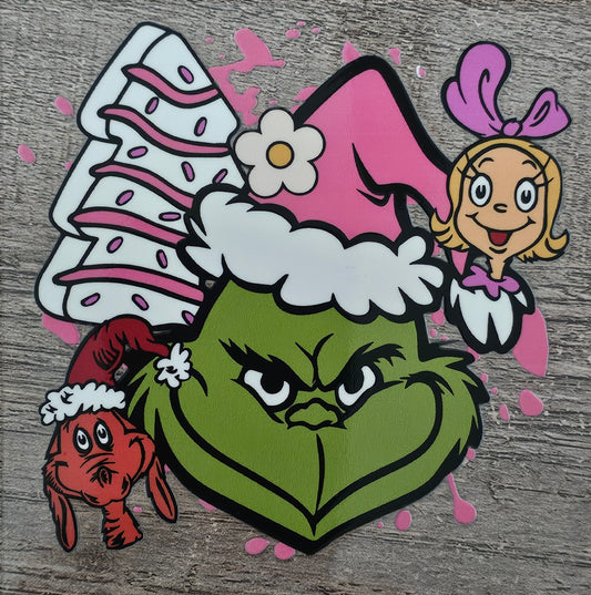 Christmas Green Man 4in Decal