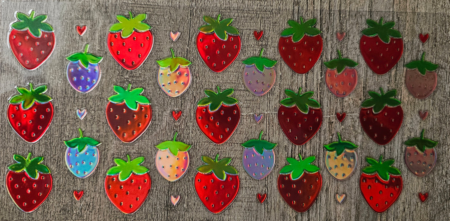 Holographic Strawberry 16oz Wrap