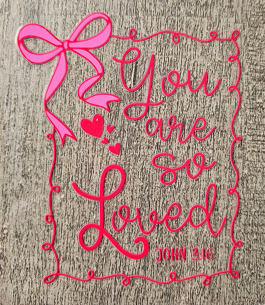 So Loved 4in Decal
